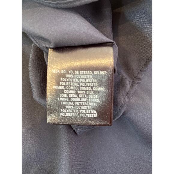 Leifsdottir Navy Blue Surplice Pleated Skirt Maxi Dress EUC Sz 6 Silk Belted - Picture 12 of 15